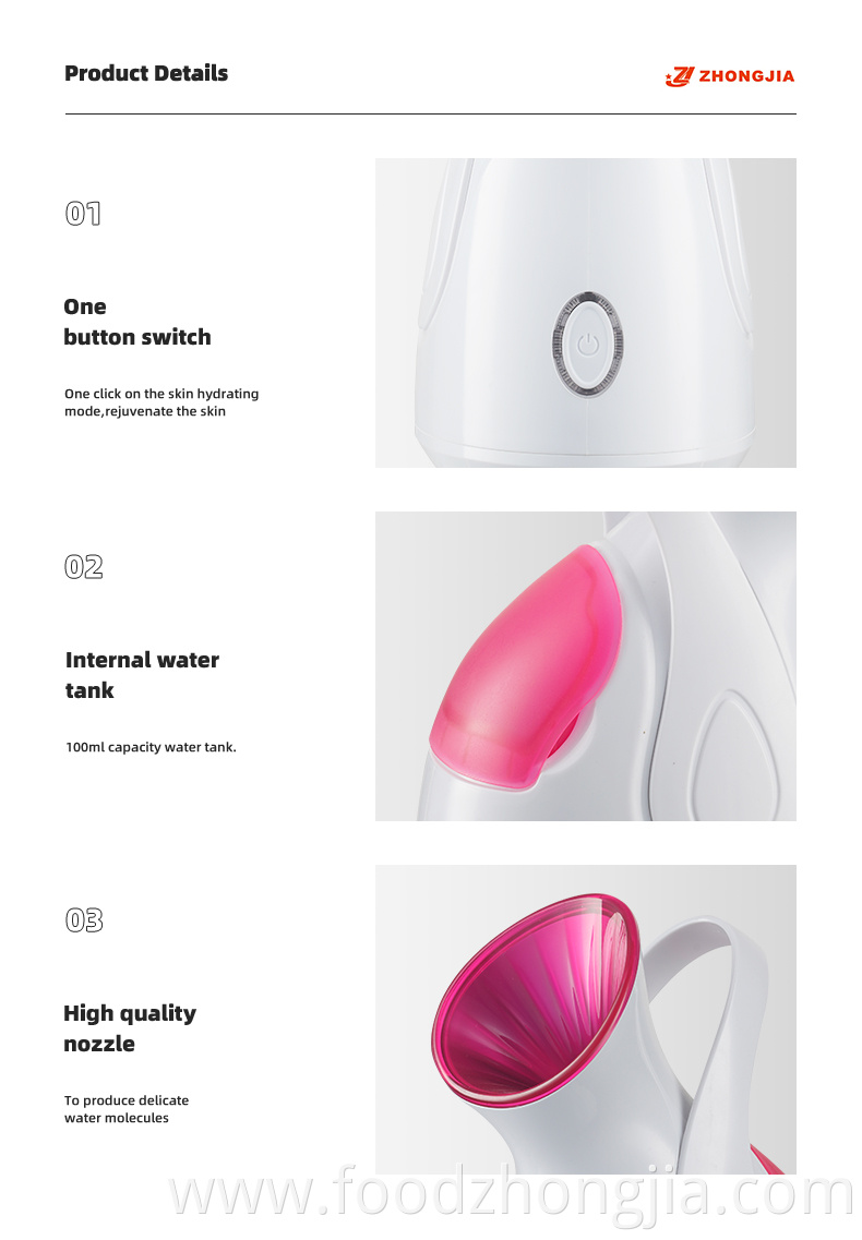 Professional Mini Nano Ionic Warm Mist Face 3 in 1 Aromatherapy Humidifier Steamer for Facial Moisturizing Cleansing